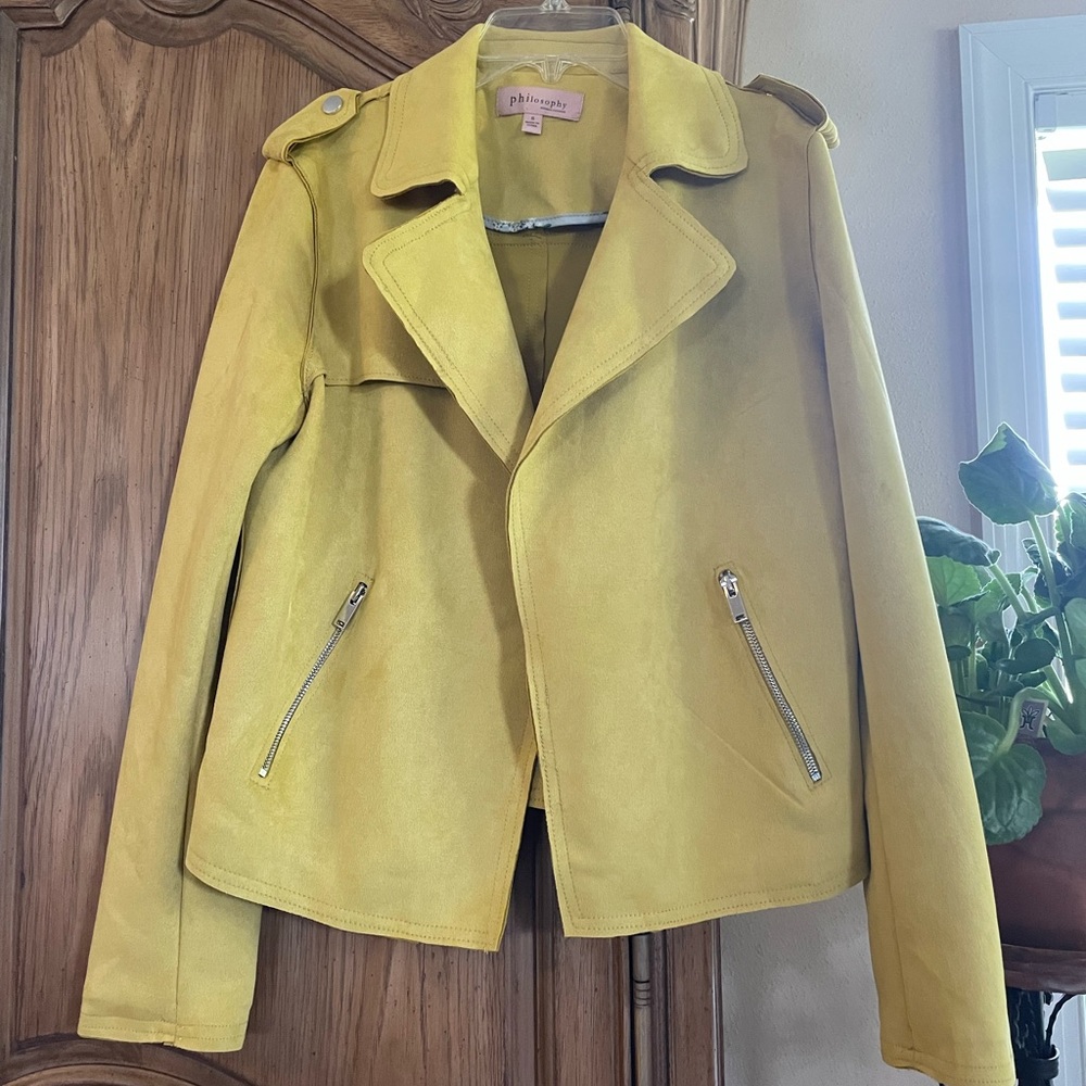 Philosophy Faux Leather Gold Jacket